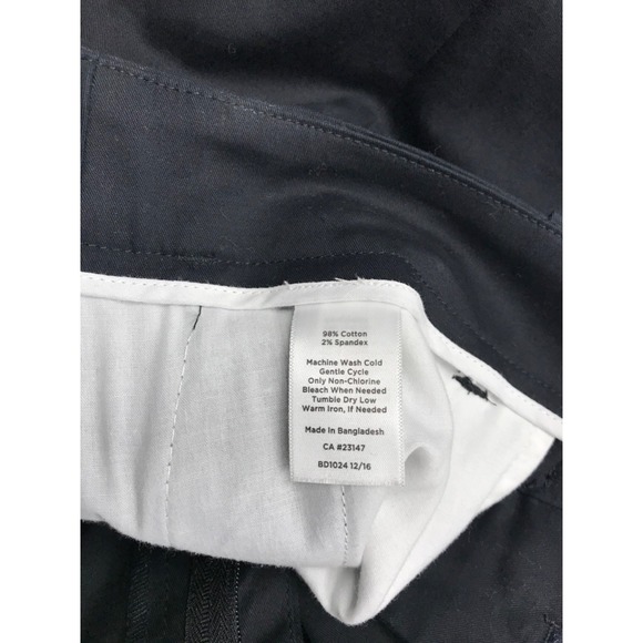 Talbots Pants Women's Size 10 Black Straight Flat Front Cotton Blend Pockets - Picture 6 of 6